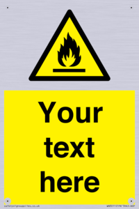 Custom flammable sign